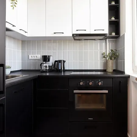 Monochrome Magic. Calea Victoriei Apartment Bukarest